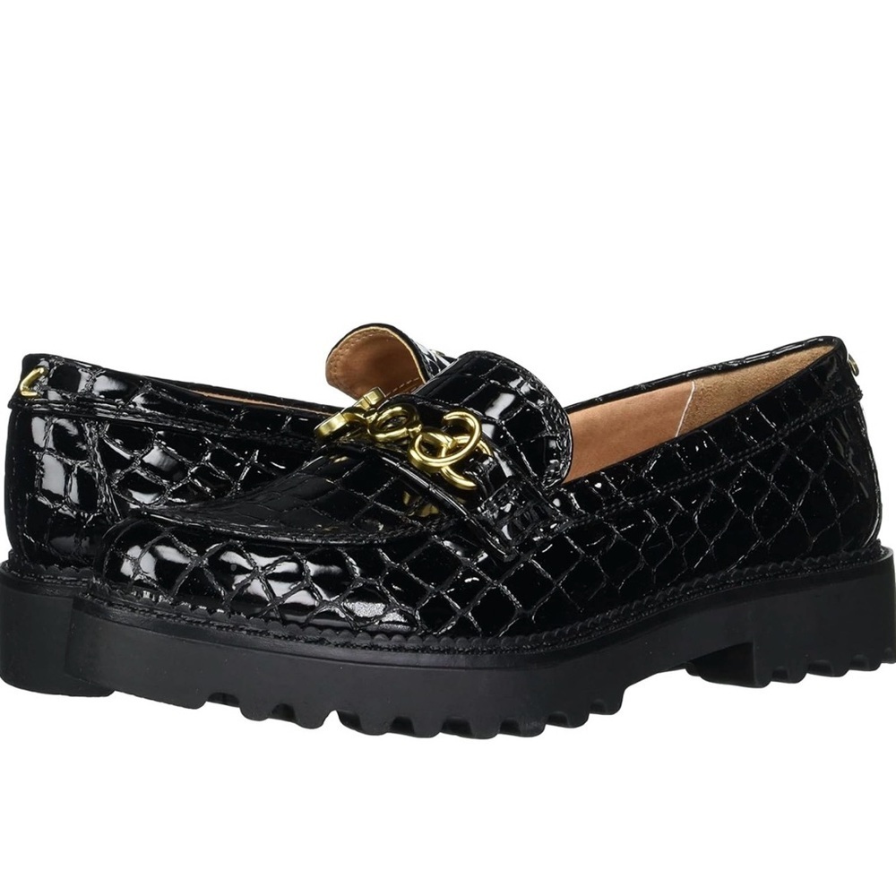 Circus NY By Sam Edelman Deana Croc Embossed Chunky Lug Sole Loafers Size 6‎